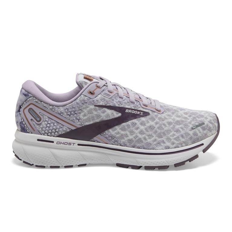 Brooks Women's Ghost 14 Cushioned Road Running Shoes - Iris/Black Plum/Delicacy (EQOM75324)